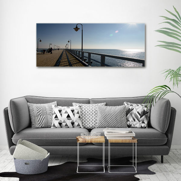 Cuadro canvas moderno de gran formato horizontal Muelle en Gdynia