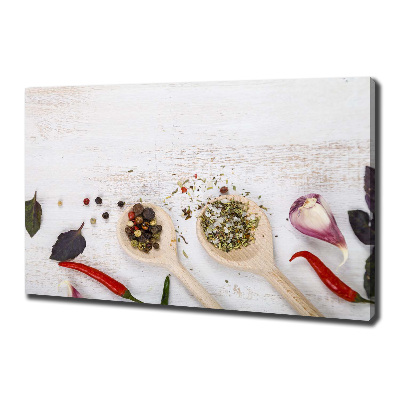 Cuadro canvas con impresión uv duradera horizontal Verduras y especias