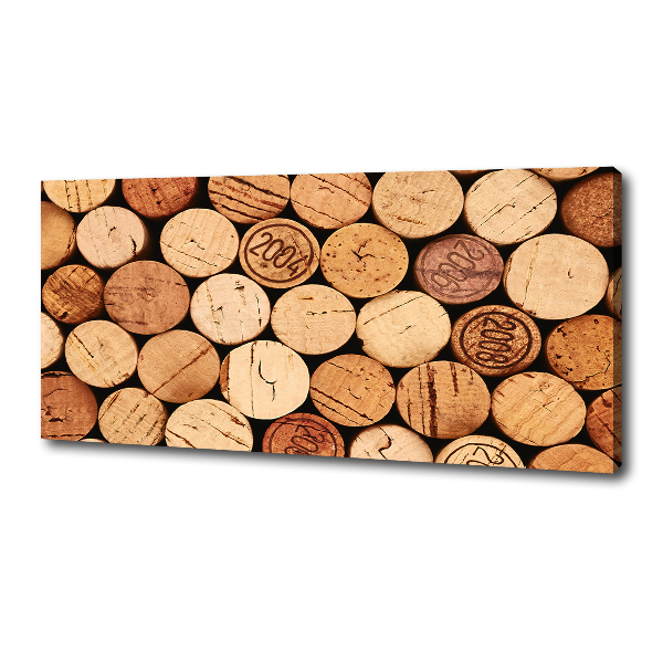 Cuadro canvas moderno de gran formato horizontal corchos de vino
