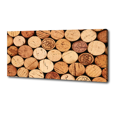 Cuadro canvas moderno de gran formato horizontal corchos de vino