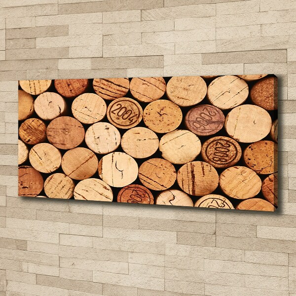 Cuadro canvas moderno de gran formato horizontal corchos de vino
