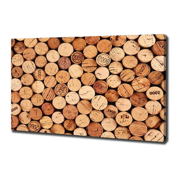 Cuadro canvas moderno de gran formato horizontal corchos de vino