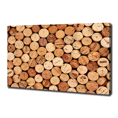 Cuadro canvas moderno de gran formato horizontal corchos de vino