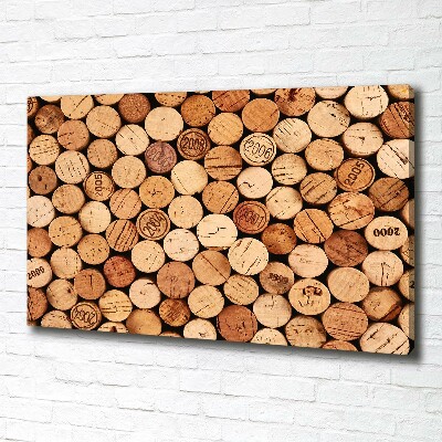 Cuadro canvas moderno de gran formato horizontal corchos de vino