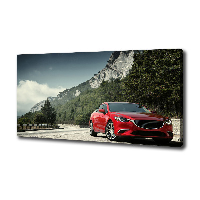 Fotocuadro en lienzo de alta calidad horizontal Coche en las montañas