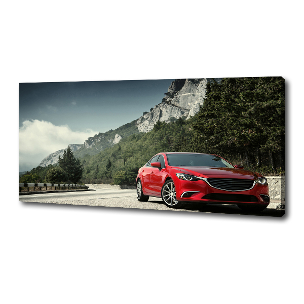 Fotocuadro en lienzo de alta calidad horizontal Coche en las montañas