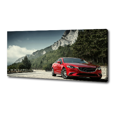 Fotocuadro en lienzo de alta calidad horizontal Coche en las montañas