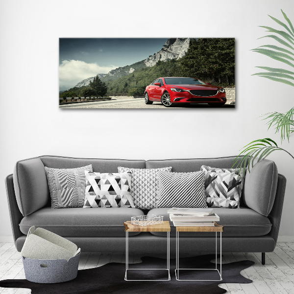 Fotocuadro en lienzo de alta calidad horizontal Coche en las montañas