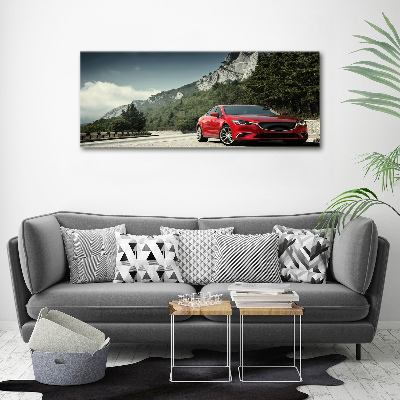 Fotocuadro en lienzo de alta calidad horizontal Coche en las montañas