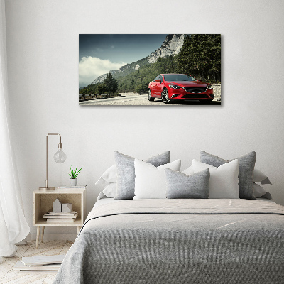 Fotocuadro en lienzo de alta calidad horizontal Coche en las montañas