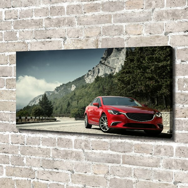 Fotocuadro en lienzo de alta calidad horizontal Coche en las montañas