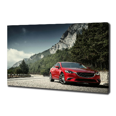 Fotocuadro en lienzo de alta calidad horizontal Coche en las montañas
