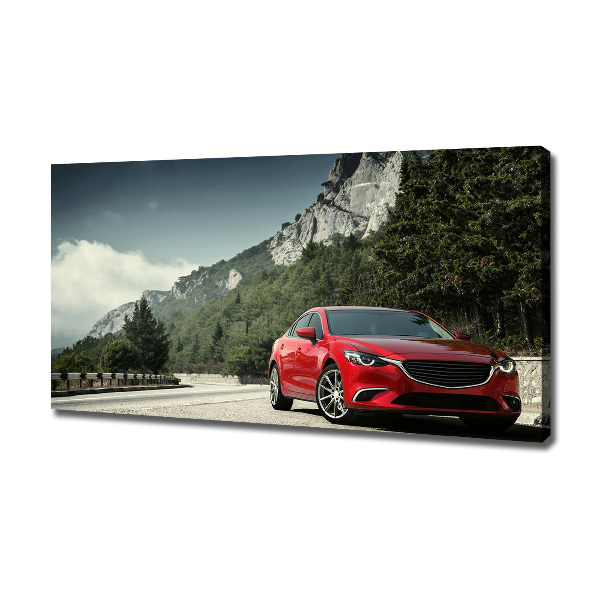 Fotocuadro en lienzo de alta calidad horizontal Coche en las montañas