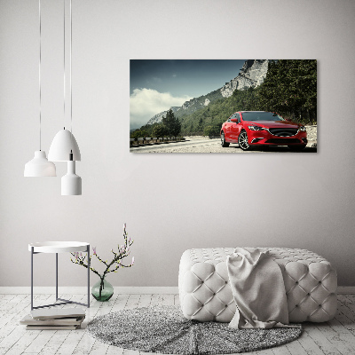 Fotocuadro en lienzo de alta calidad horizontal Coche en las montañas