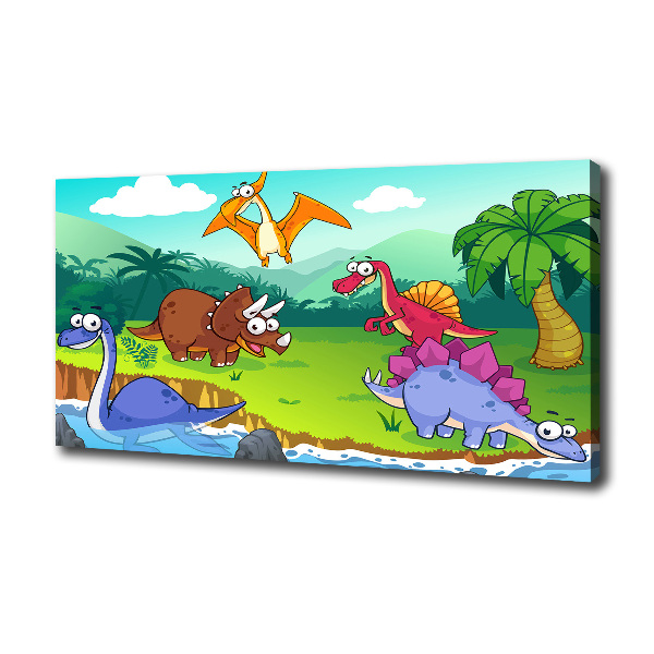 Fotocuadro en lienzo de alta calidad horizontal Dinosaurios