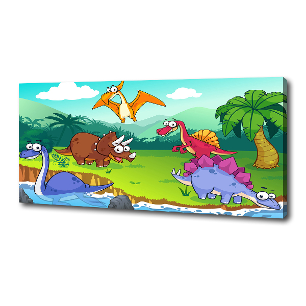 Fotocuadro en lienzo de alta calidad horizontal Dinosaurios