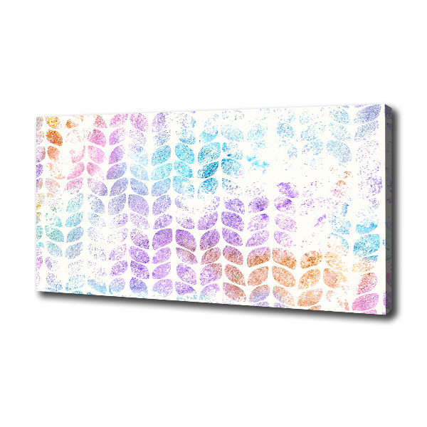 Fotocuadro en lienzo de alta calidad horizontal Hojas coloridas