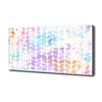 Fotocuadro en lienzo de alta calidad horizontal Hojas coloridas