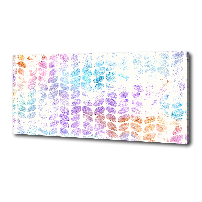 Fotocuadro en lienzo de alta calidad horizontal Hojas coloridas