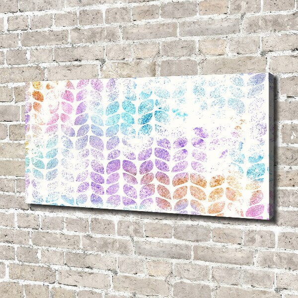 Fotocuadro en lienzo de alta calidad horizontal Hojas coloridas