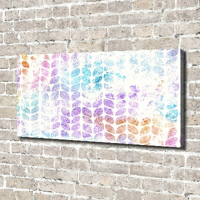 Fotocuadro en lienzo de alta calidad horizontal Hojas coloridas