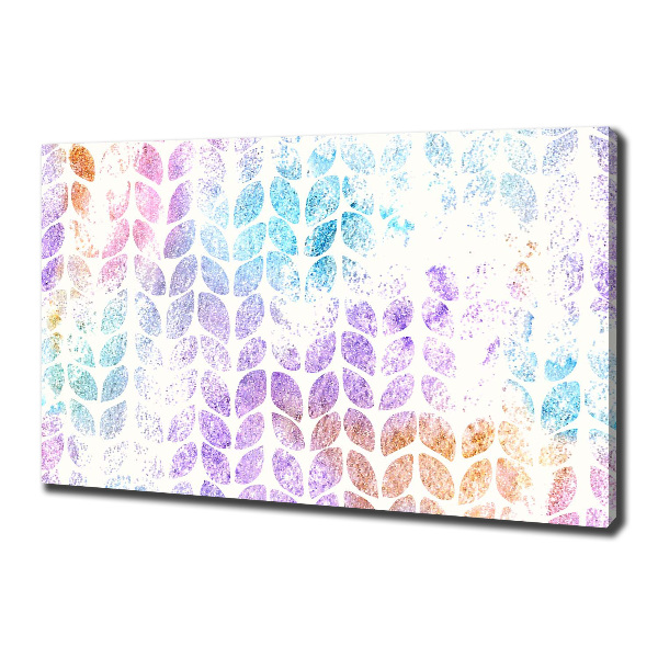 Fotocuadro en lienzo de alta calidad horizontal Hojas coloridas