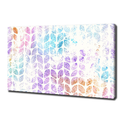 Fotocuadro en lienzo de alta calidad horizontal Hojas coloridas