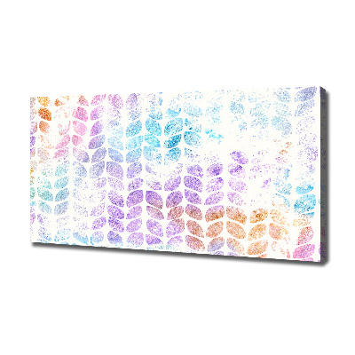 Fotocuadro en lienzo de alta calidad horizontal Hojas coloridas