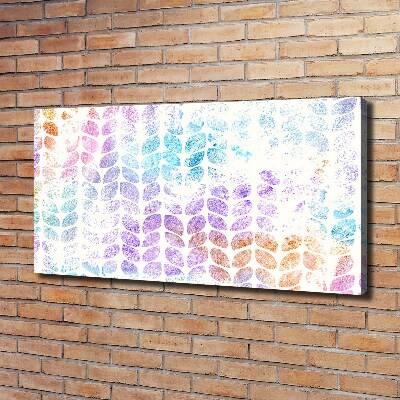 Fotocuadro en lienzo de alta calidad horizontal Hojas coloridas