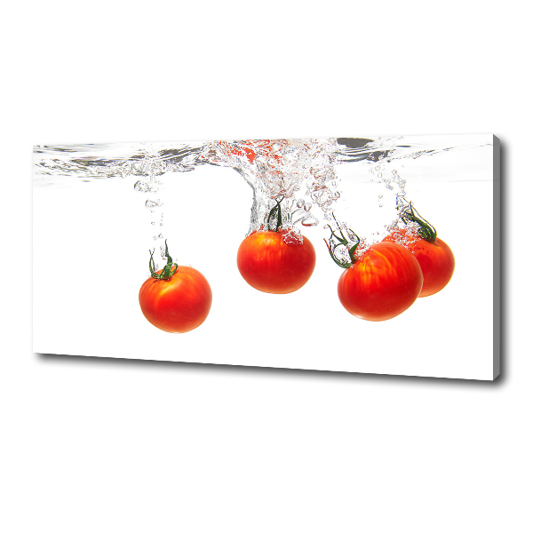 Fotocuadro en lienzo de alta calidad horizontal Tomates bajo el agua