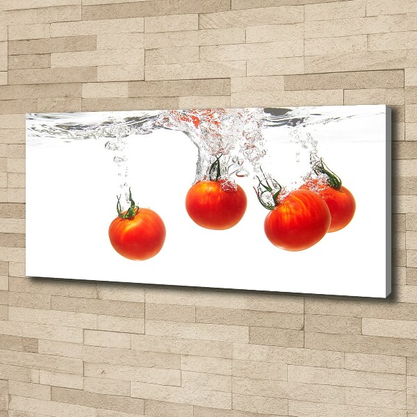 Fotocuadro en lienzo de alta calidad horizontal Tomates bajo el agua