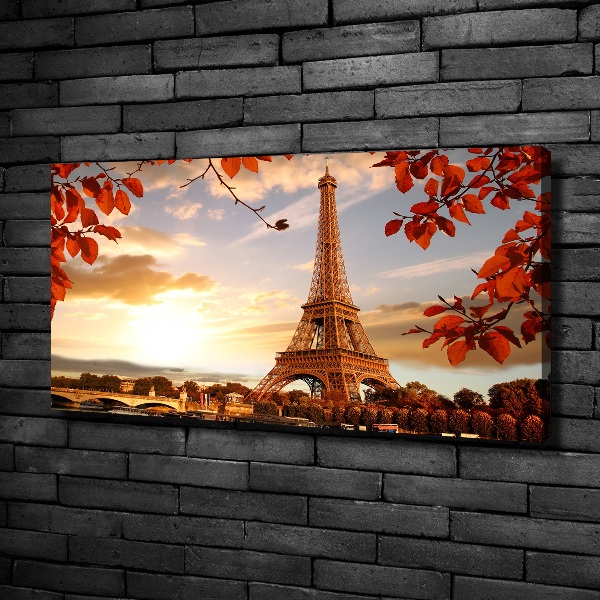 Cuadro canvas con impresión uv duradera horizontal Torre Eiffel de París