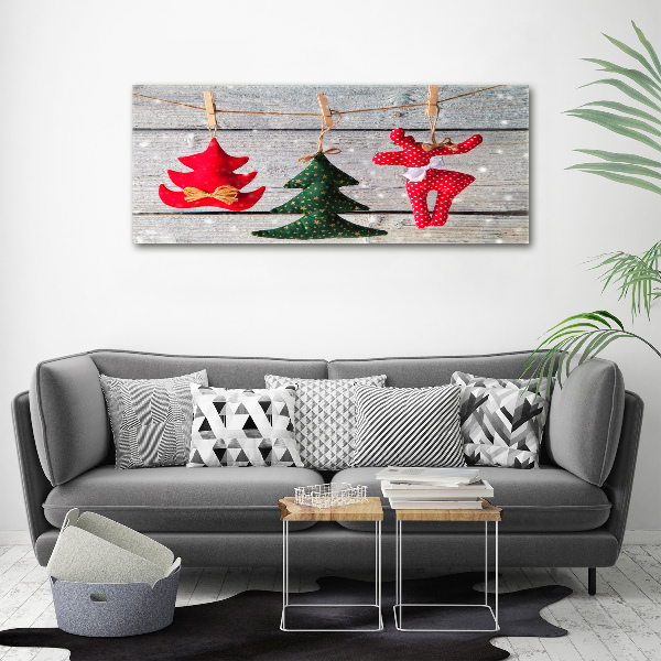 Foto en lienzo con acabado profesional horizontal Decoraciones en una cuerda