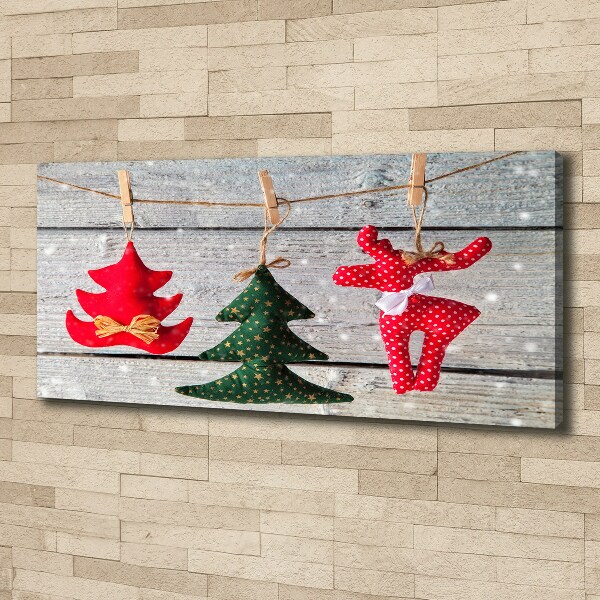 Foto en lienzo con acabado profesional horizontal Decoraciones en una cuerda