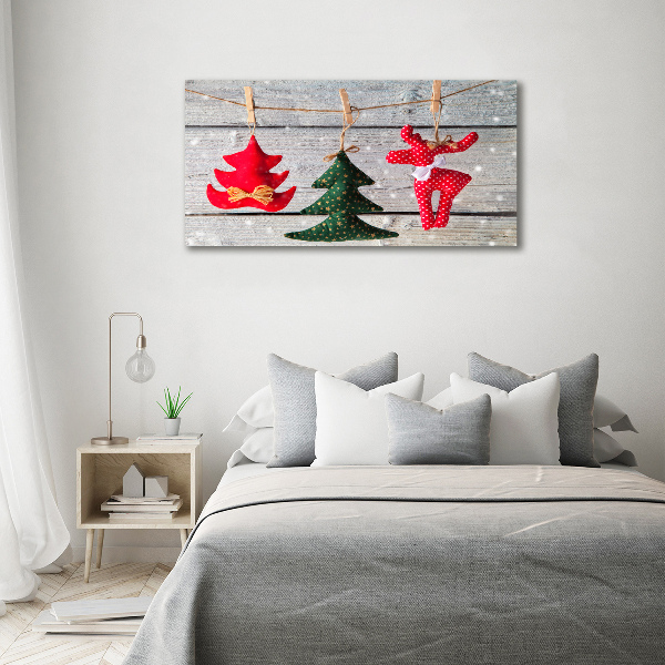 Foto en lienzo con acabado profesional horizontal Decoraciones en una cuerda