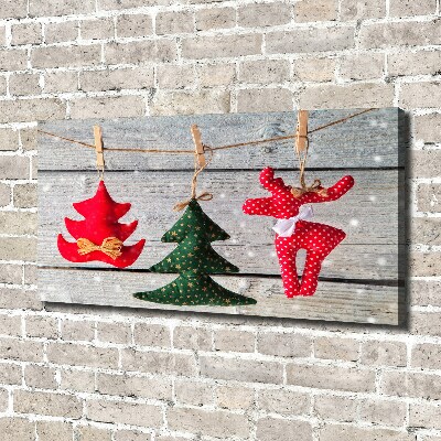 Foto en lienzo con acabado profesional horizontal Decoraciones en una cuerda