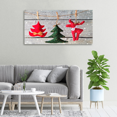 Foto en lienzo con acabado profesional horizontal Decoraciones en una cuerda