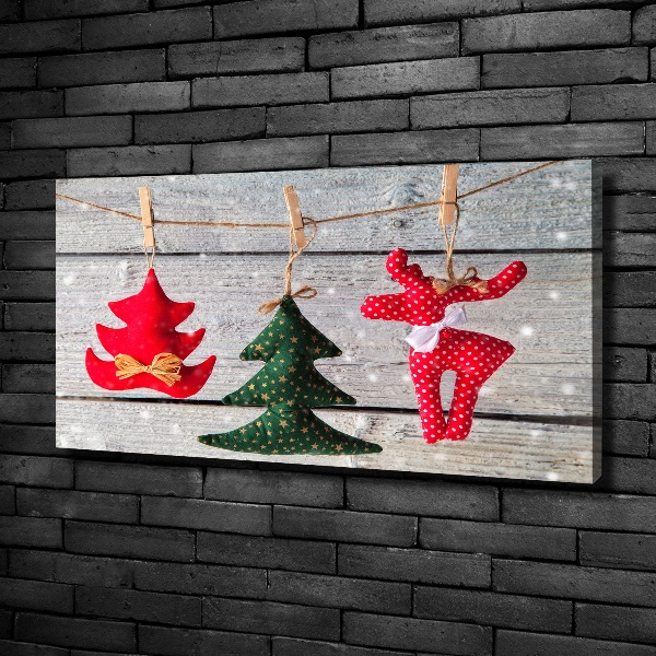 Foto en lienzo con acabado profesional horizontal Decoraciones en una cuerda