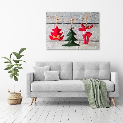 Foto en lienzo con acabado profesional horizontal Decoraciones en una cuerda
