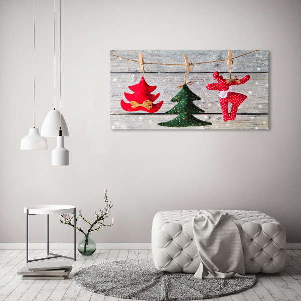 Foto en lienzo con acabado profesional horizontal Decoraciones en una cuerda