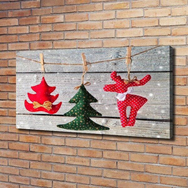 Foto en lienzo con acabado profesional horizontal Decoraciones en una cuerda