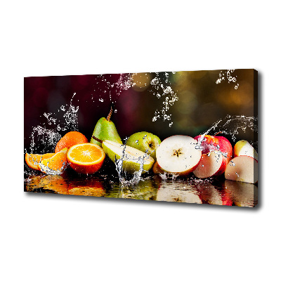 Cuadro canvas con impresión uv duradera horizontal Fruta y agua