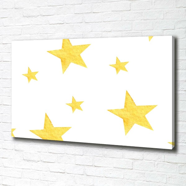 Fotocuadro en lienzo de alta calidad horizontal Estrellas amarillas