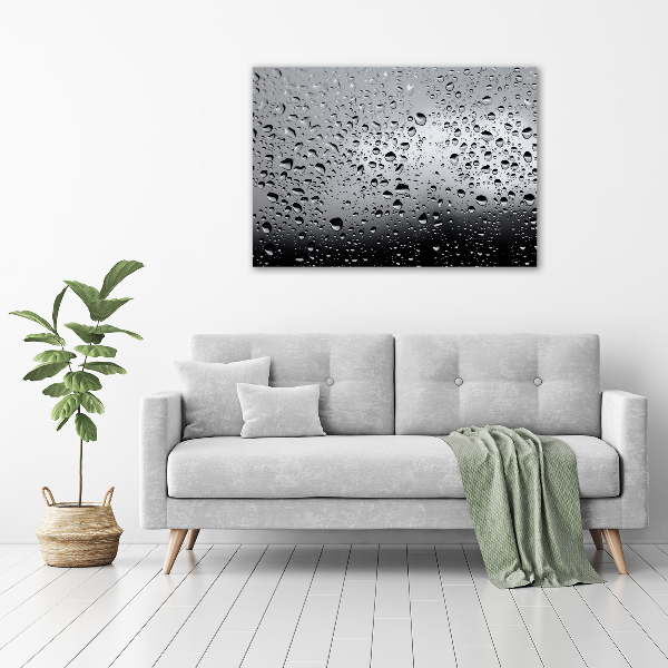 Fotocuadro en lienzo de alta calidad horizontal Gotas de agua