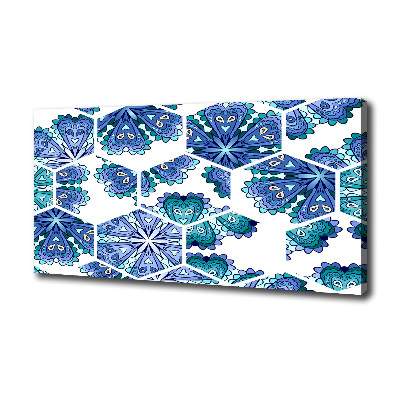 Cuadro canvas moderno de gran formato horizontal Elementos del mandala