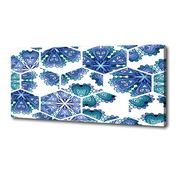 Cuadro canvas moderno de gran formato horizontal Elementos del mandala