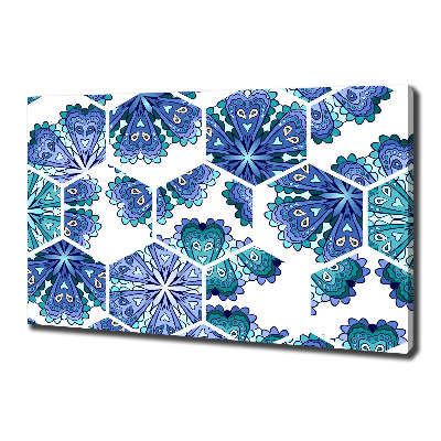 Cuadro canvas moderno de gran formato horizontal Elementos del mandala