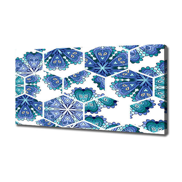 Cuadro canvas moderno de gran formato horizontal Elementos del mandala