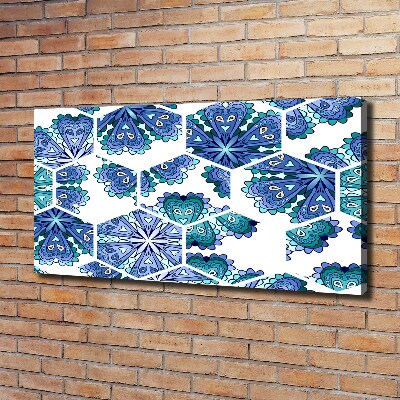 Cuadro canvas moderno de gran formato horizontal Elementos del mandala