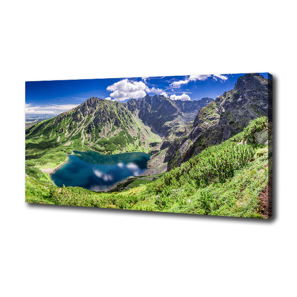 Cuadro canvas con impresión uv duradera horizontal Estanque negro de los montes Tatra